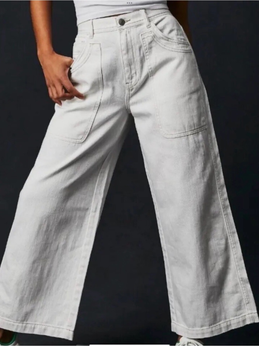 We The Free - Free People Mid Rise Wide Crop Denim